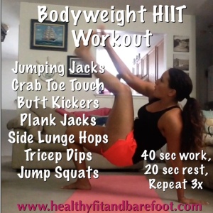 HIIT Bodyweight Workout | Healthy, Fit & Barefoot!